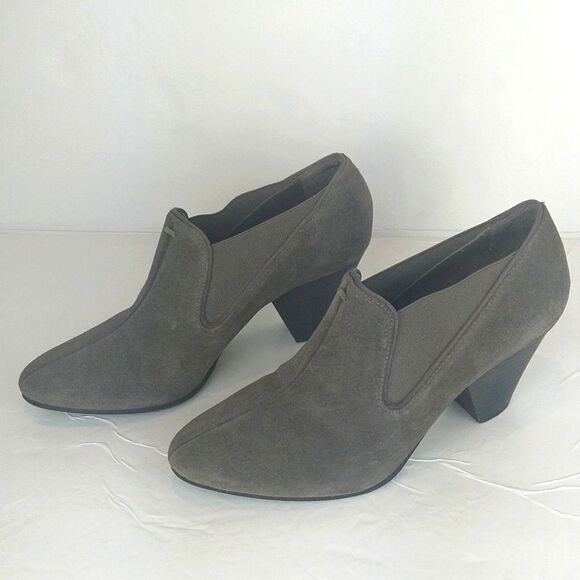 Nurture Adarah grey suede heel booties size 8 1/2 - Picture 1 of 8